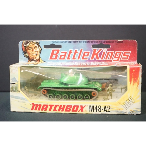 1186 - 11 Boxed Matchbox diecast models to include 3 x Battle Kings (K-102 M48-A2, K-109 M-551 Sheridan, K-... 