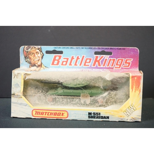 1186 - 11 Boxed Matchbox diecast models to include 3 x Battle Kings (K-102 M48-A2, K-109 M-551 Sheridan, K-... 