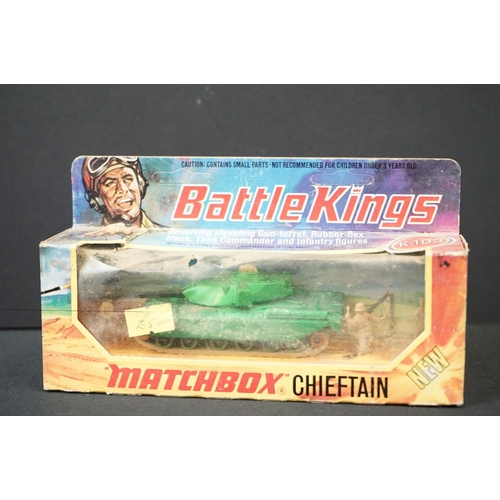 1186 - 11 Boxed Matchbox diecast models to include 3 x Battle Kings (K-102 M48-A2, K-109 M-551 Sheridan, K-... 