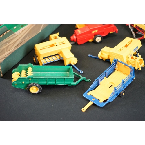 1187 - Around 16 Britains diecast & plastic farming models to include New Holland Hay Baler, Tipping Traile... 