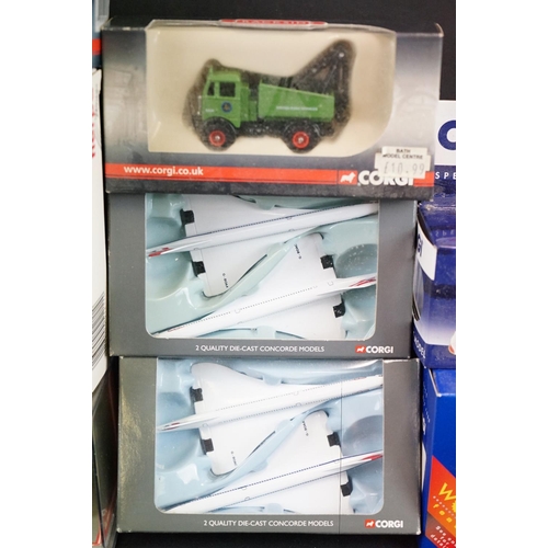 1193 - 10 Boxed Corgi diecast models to include 5 x aeroplane models (ltd edn Gemini Jets Concorde two piec... 