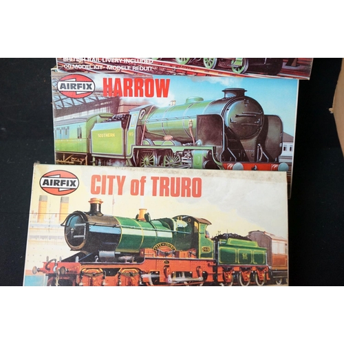 154 - Over 110 boxed plastic model railway kits, mainly Airfix with Kitmaster examples, sets unbuilt with ... 