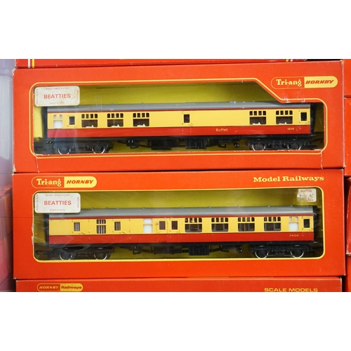 155 - 35 Boxed Hornby / Triang OO gauge items of rolling stock to include R233 Pullman Coach Brake, R430 B... 