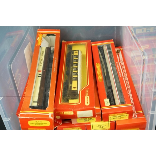 155 - 35 Boxed Hornby / Triang OO gauge items of rolling stock to include R233 Pullman Coach Brake, R430 B... 