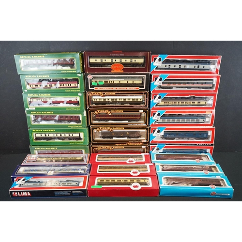 159 - 27 Boxed OO gauge items of rolling stock to include 9 x Lima, 6 x Replica Railways, 4 x Palitoy Main... 