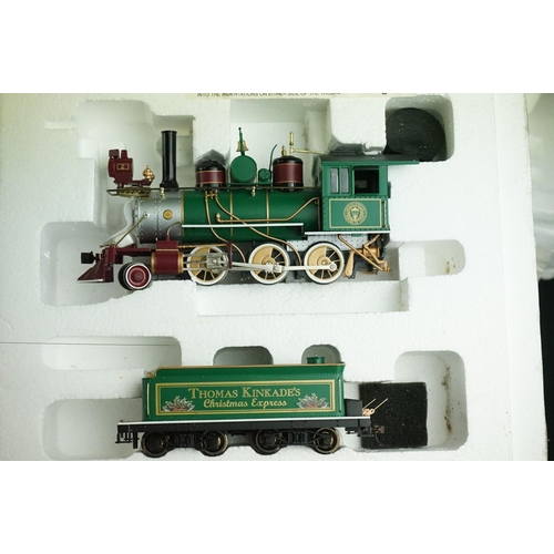 179 - Hawthorne Village OO gauge Christmas Express train set containing locomotive with tender, 4 x items ... 