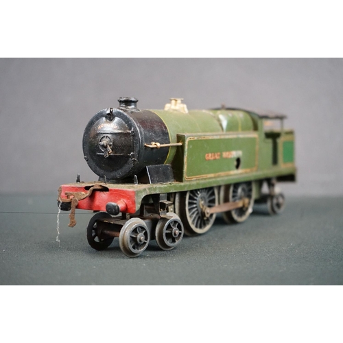 185 - Two Clockwork Hornby O gauge locomotives to include GWR 4-4-2 and a Type 501 1842 with key