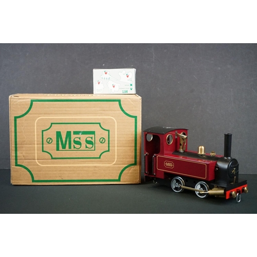 301 - Boxed MSS The Model Steam Specialist 909003 Loco Go Maroon 0-4-0 with accessories, ex