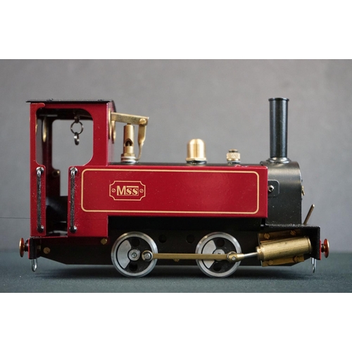 301 - Boxed MSS The Model Steam Specialist 909003 Loco Go Maroon 0-4-0 with accessories, ex