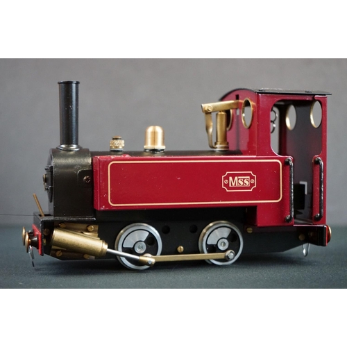 301 - Boxed MSS The Model Steam Specialist 909003 Loco Go Maroon 0-4-0 with accessories, ex