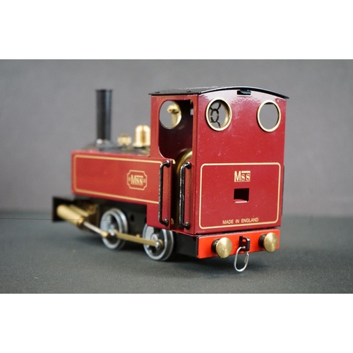 301 - Boxed MSS The Model Steam Specialist 909003 Loco Go Maroon 0-4-0 with accessories, ex