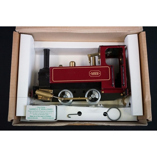 301 - Boxed MSS The Model Steam Specialist 909003 Loco Go Maroon 0-4-0 with accessories, ex