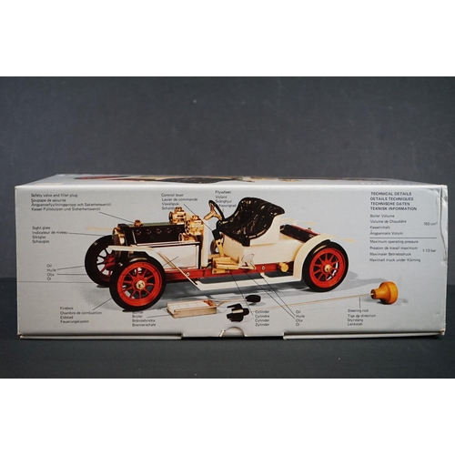 304 - Boxed Mamod Steam Roadster in cream appearing in an unused excellent condition