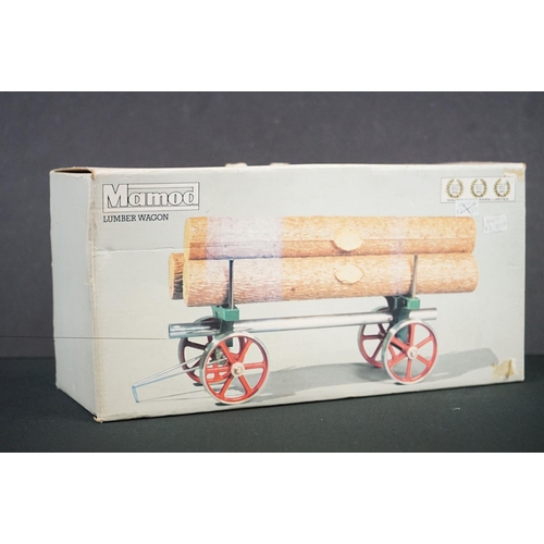 306 - Boxed Mamod Steam Tractor plus a boxed Mamod Lumber Wagon, both appearing unused and nr mint, boxes ... 