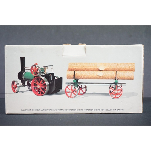 306 - Boxed Mamod Steam Tractor plus a boxed Mamod Lumber Wagon, both appearing unused and nr mint, boxes ... 