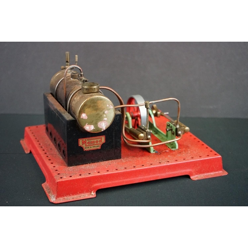 308 - Boxed Mamod SE3 Twin Cyclinder Superheated Steam Engine, grubby with play wear, tatty box