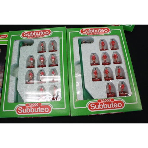 408 - Subbuteo - Nine boxed teams to include 664 Liverpool 2nd, 683 Arsenal, 685 Notts Forest, 643 Everton... 