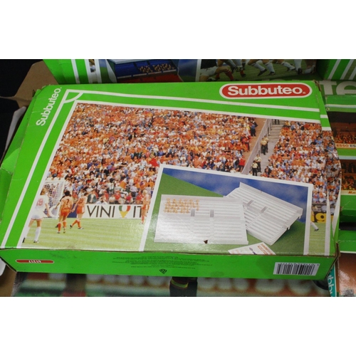 412 - Subbuteo - Collection of LW & HW Subbuteo to include 2 x boxed Grandstand, many balls featuring Tang... 