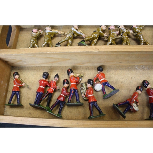 448A - Collection of over 170 mid 20th C play worn metal figures, to include Britains and Johillco, compris... 