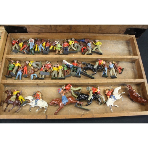 448A - Collection of over 170 mid 20th C play worn metal figures, to include Britains and Johillco, compris... 