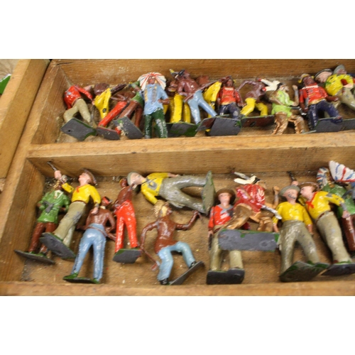 448A - Collection of over 170 mid 20th C play worn metal figures, to include Britains and Johillco, compris... 