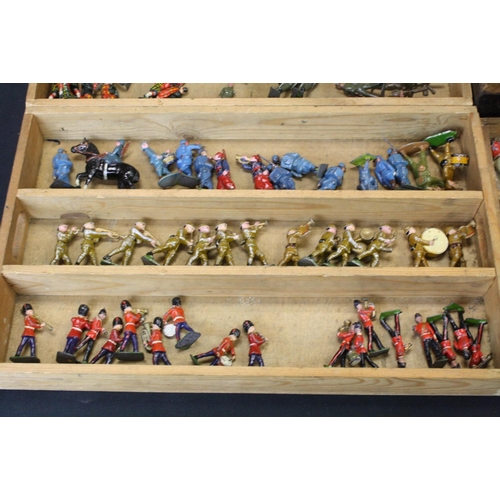 448A - Collection of over 170 mid 20th C play worn metal figures, to include Britains and Johillco, compris... 