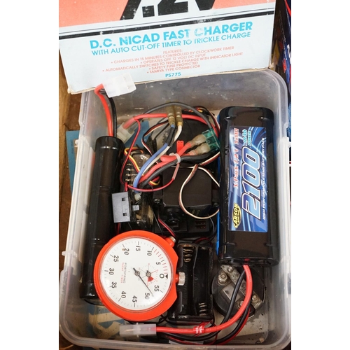 400 - Group of Radio Control car accessories to include boxed Tamiya Ni-Cd Battery Racing Pack, boxed Riko... 