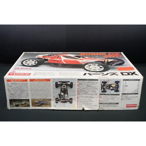 402 - Boxed Kyosho 1:8 Burns DX 4WD Radio Controlled .21 Engine Powered Racing Buggy