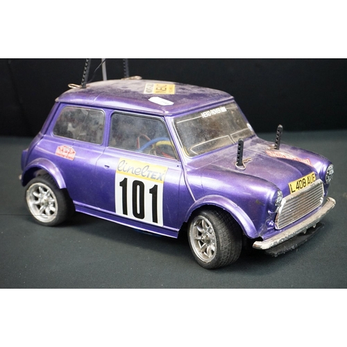 402A - Group of radio controlled cars and accessories to include Neko Rover Mini Monte Carlo in purple, Aco... 