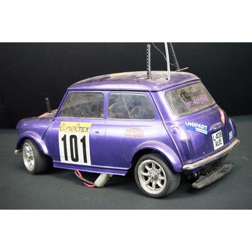 402A - Group of radio controlled cars and accessories to include Neko Rover Mini Monte Carlo in purple, Aco... 