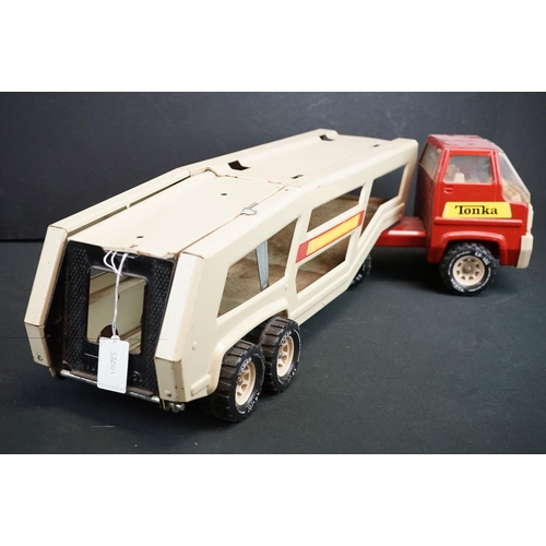 426A - Three Action Man scale vehicles to include jeep with trailer, jet fighter plane & army truck along w... 