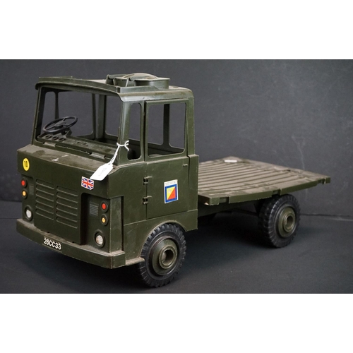 426A - Three Action Man scale vehicles to include jeep with trailer, jet fighter plane & army truck along w... 