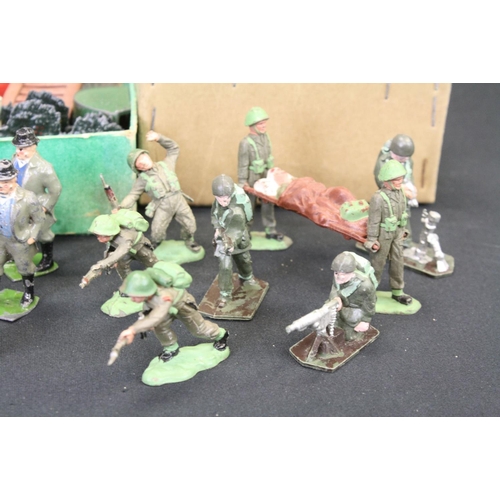 448 - Collection of mid 20th C Britains farming related figures to include various animals, farmers and ac... 