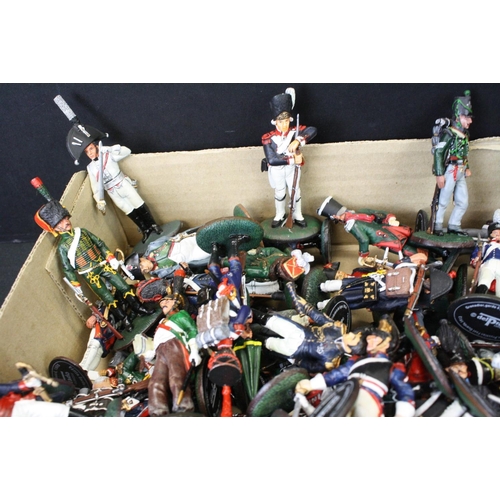 461 - Over 75 Del Prado Napoleonic Era metal figures, featuring 2 x artillery guns (Light Six-Pounder and ... 