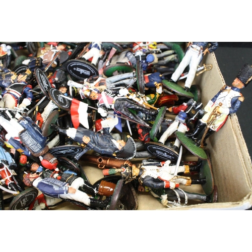 461 - Over 75 Del Prado Napoleonic Era metal figures, featuring 2 x artillery guns (Light Six-Pounder and ... 