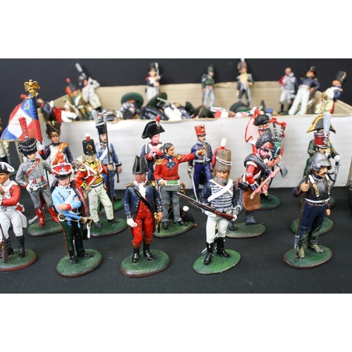 461 - Over 75 Del Prado Napoleonic Era metal figures, featuring 2 x artillery guns (Light Six-Pounder and ... 