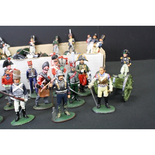 461 - Over 75 Del Prado Napoleonic Era metal figures, featuring 2 x artillery guns (Light Six-Pounder and ... 