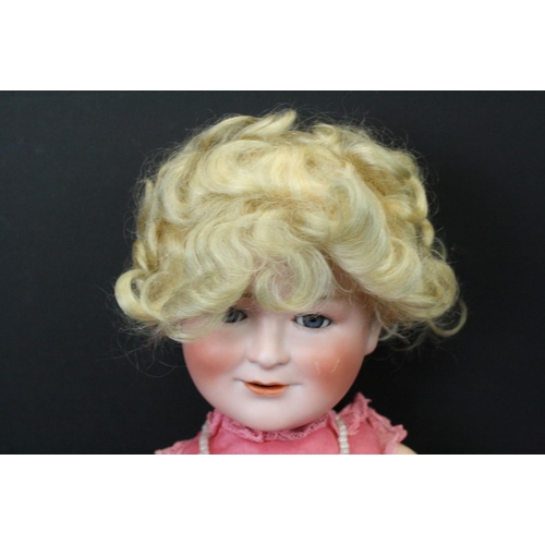 474 - Porzellanfabrik Burggrub Princess Elizabeth bisque socket head doll with original clothing and neckl... 