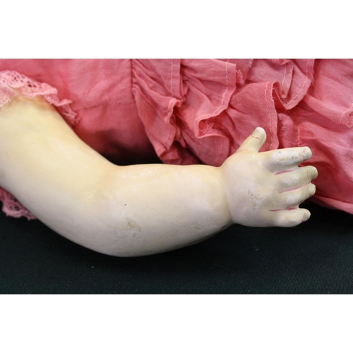 474 - Porzellanfabrik Burggrub Princess Elizabeth bisque socket head doll with original clothing and neckl... 