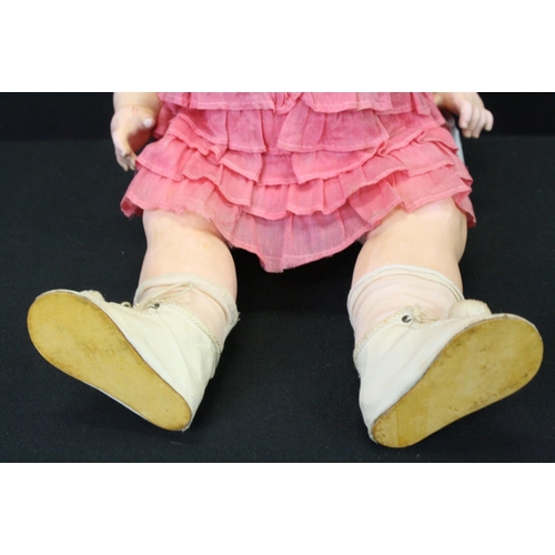 474 - Porzellanfabrik Burggrub Princess Elizabeth bisque socket head doll with original clothing and neckl... 