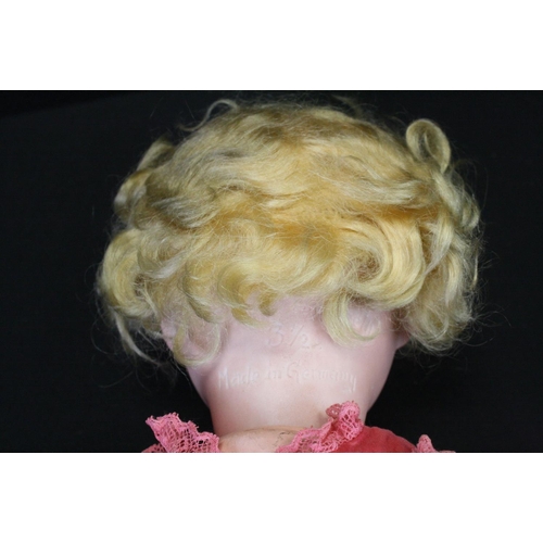 474 - Porzellanfabrik Burggrub Princess Elizabeth bisque socket head doll with original clothing and neckl... 