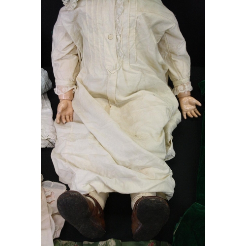 475 - A Kammer & Reinhardt, Simon & Halbig bisque head doll with sleeping brown eyes, composition body dre... 