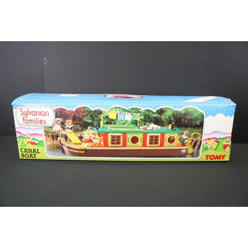 477 - Four Boxed Tomy Sylvanian Families sets to include Canal Boat no. 3036, Cottage Hospital and Nurse E... 