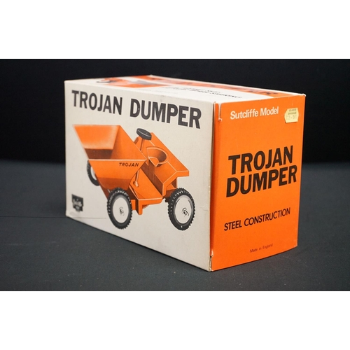 436 - Boxed Sutcliffe Model Trojan Dumper Steel Construction model in orange, ex