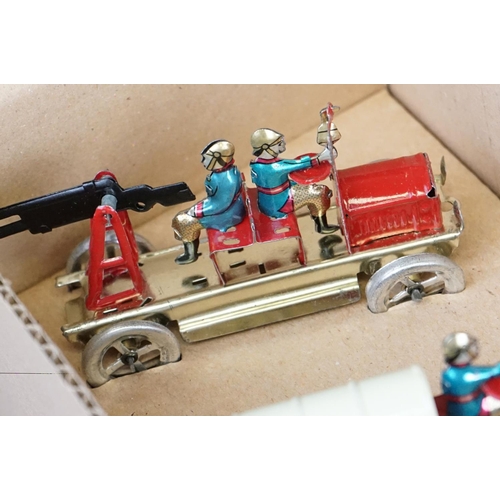 441 - Three boxed Jaya tinplate models, to include ref. 978 Moto Tuf Tuf 1936, ref. 102-103-104, trio of f... 