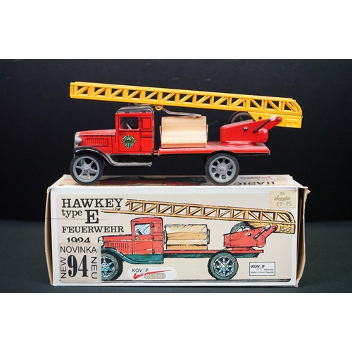 442 - Eight boxed tinplate models, to include Bugatti T-35 Racer MS 453 x 3, Kovap Hawkey Type C, Hawkey T... 