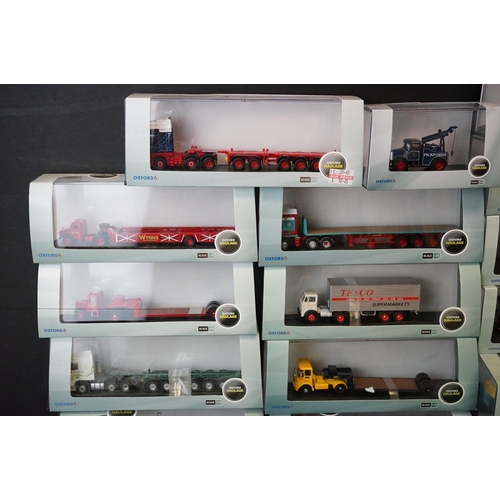 1199 - 38 Cased Oxford Diecast Haulage 1:76 models to include Oxford Haulage Company ltd edn examples, feat... 