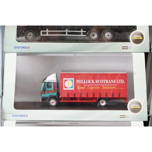 1199 - 38 Cased Oxford Diecast Haulage 1:76 models to include Oxford Haulage Company ltd edn examples, feat... 