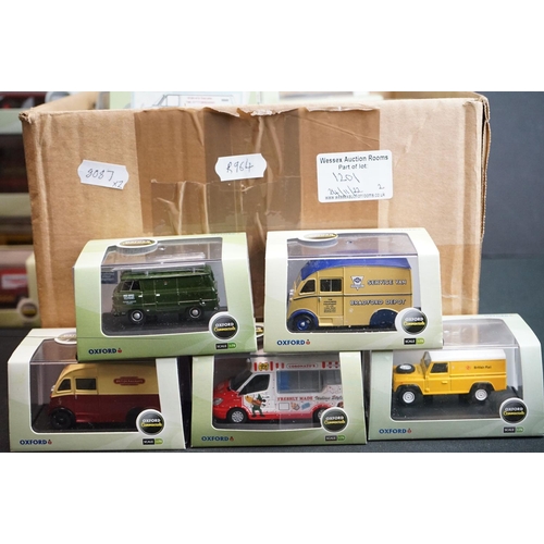 1201 - 60 Cased Oxford Diecast Commercials 1:76 scale models to include 76TR011 Benny Burger Mobile Trailer... 