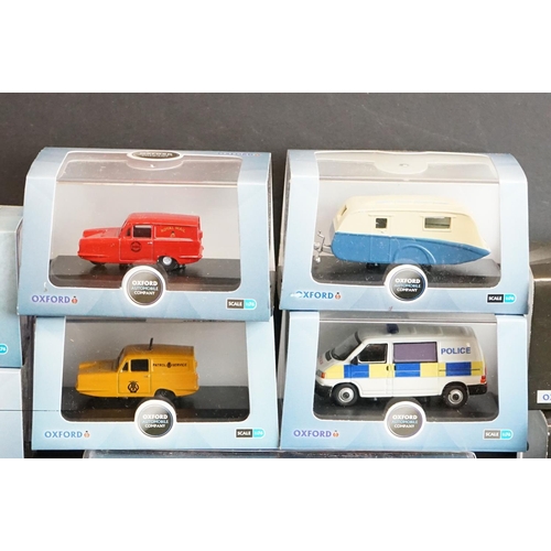 1202 - 23 Cased Oxford Diecast 1:76 scale models to include 8 x Oxford Emergency (76MA006, 76FT033, 76LAN18... 